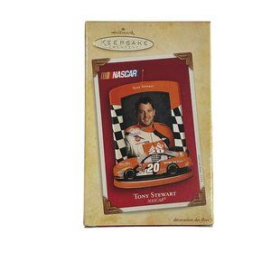 Hallmark Keepsake Christmas Ornament 2004 Nascar Tony Stewart 20 Car Frame